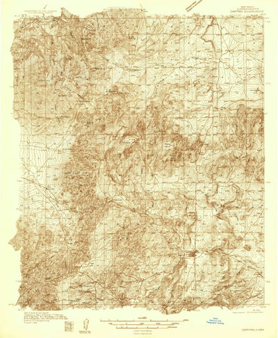United States Geological Survey Capitan, NM (1934, 48000-Scale) digital map