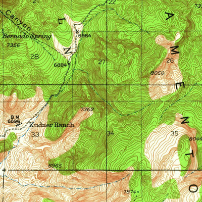 United States Geological Survey Capitan, NM (1934, 62500-Scale) digital map