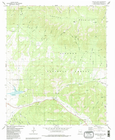 United States Geological Survey Capitan Pass, NM (1981, 24000-Scale) digital map