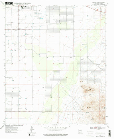 United States Geological Survey Capitol Dome, NM (1965, 24000-Scale) digital map