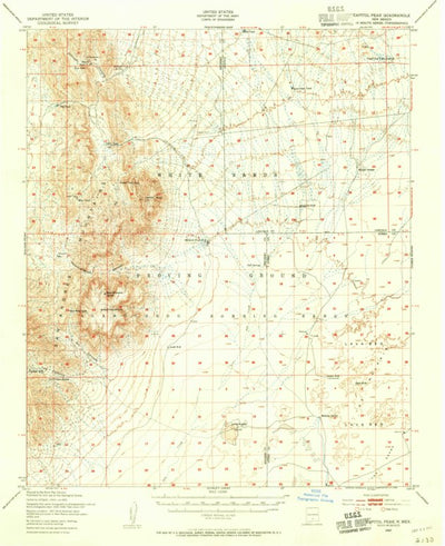 United States Geological Survey Capitol Peak, NM (1947, 62500-Scale) digital map