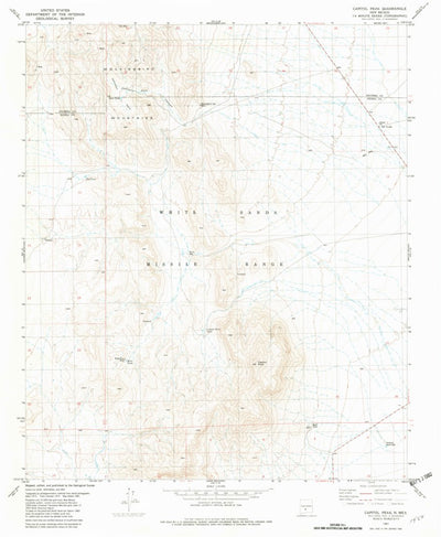 United States Geological Survey Capitol Peak, NM (1981, 24000-Scale) digital map