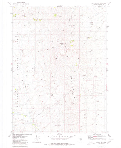 United States Geological Survey Capitol Peak, NV (1980, 24000-Scale) digital map