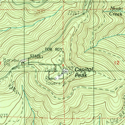 United States Geological Survey Capitol Peak, WA (1986, 24000-Scale) digital map