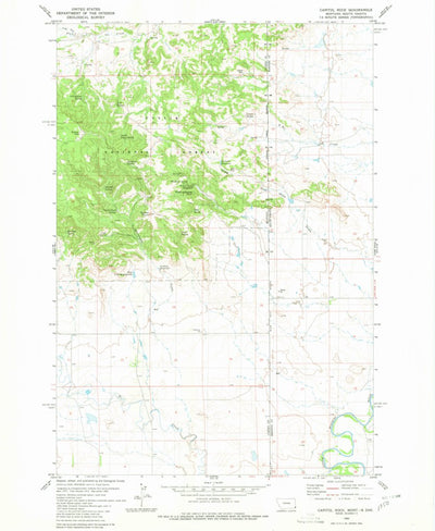 United States Geological Survey Capitol Rock, MT-SD (1980, 24000-Scale) digital map