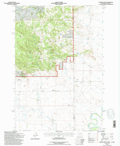 United States Geological Survey Capitol Rock, MT-SD (1993, 24000-Scale) digital map