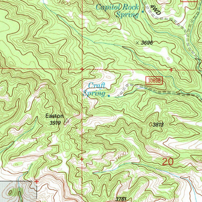 United States Geological Survey Capitol Rock, MT-SD (1993, 24000-Scale) digital map