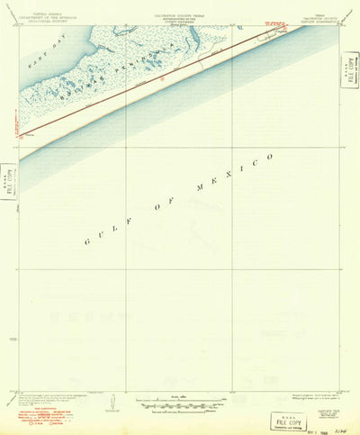 United States Geological Survey Caplen, TX (1933, 31680-Scale) digital map