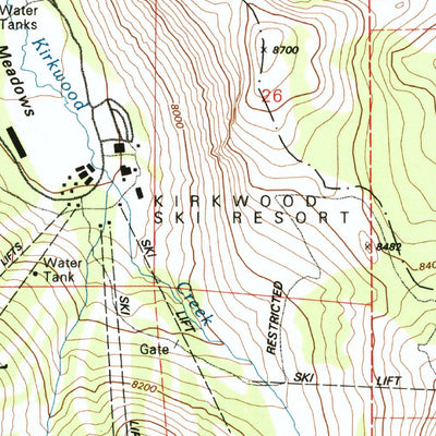 United States Geological Survey Caples Lake, CA (1992, 24000-Scale) digital map
