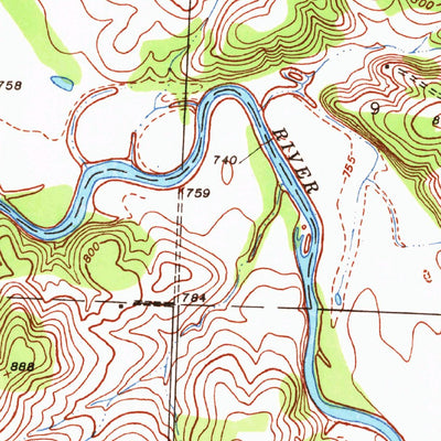 United States Geological Survey Caplinger Mills, MO (1939, 24000-Scale) digital map