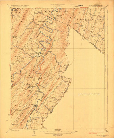 United States Geological Survey Capon Bridge, WV-VA (1923, 62500-Scale) digital map