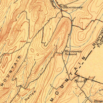 United States Geological Survey Capon Bridge, WV-VA (1923, 62500-Scale) digital map