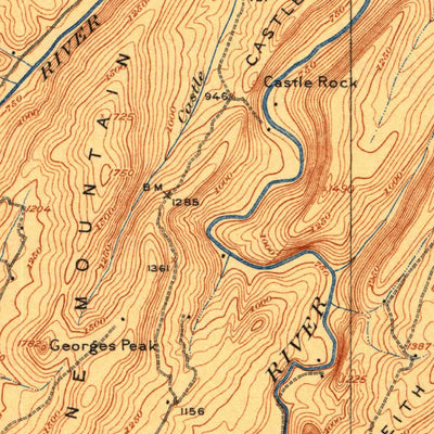United States Geological Survey Capon Bridge, WV-VA (1923, 62500-Scale) digital map