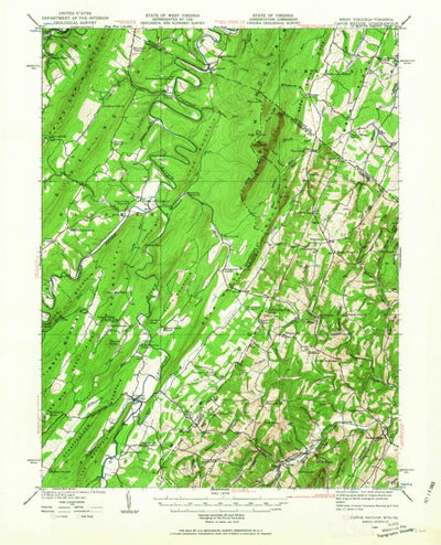 United States Geological Survey Capon Bridge, WV-VA (1937, 62500-Scale) digital map