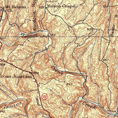 United States Geological Survey Capon Bridge, WV-VA (1943, 62500-Scale) digital map
