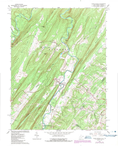 United States Geological Survey Capon Bridge, WV-VA (1965, 24000-Scale) digital map