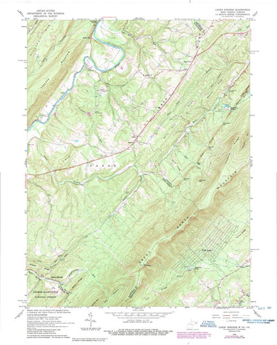 United States Geological Survey Capon Springs, WV-VA (1965, 24000-Scale) digital map