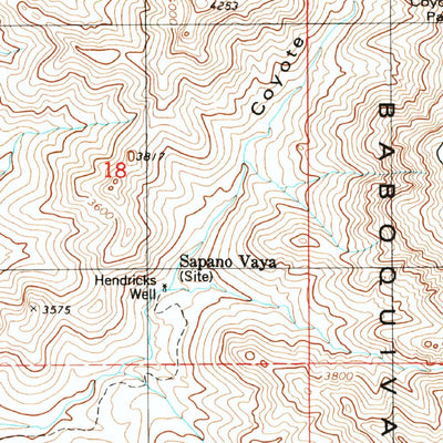 United States Geological Survey Caponera Peak, AZ (1996, 24000-Scale) digital map