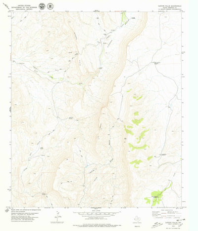 United States Geological Survey Capote Falls, TX (1979, 24000-Scale) digital map