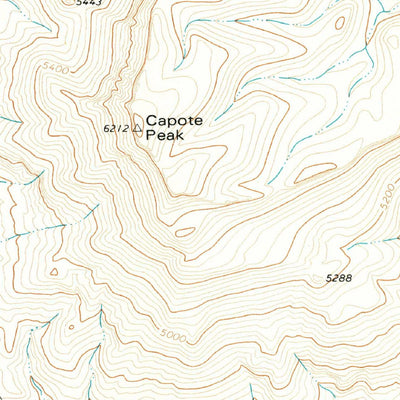 United States Geological Survey Capote Peak, TX (1978, 24000-Scale) digital map