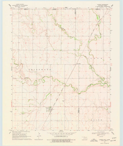 United States Geological Survey Capron, OK-KS (1968, 24000-Scale) digital map