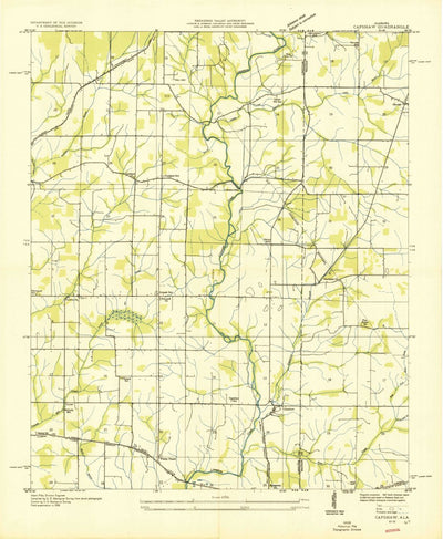 United States Geological Survey Capshaw, AL (1936, 24000-Scale) digital map