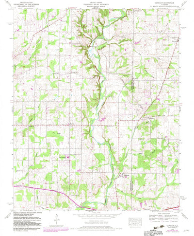 United States Geological Survey Capshaw, AL (1958, 24000-Scale) digital map