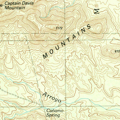 United States Geological Survey Captain Davis Mountain, NM (1990, 24000-Scale) digital map