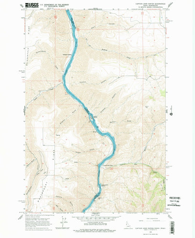 United States Geological Survey Captain John Rapids, ID-WA (1968, 24000-Scale) digital map