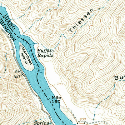 United States Geological Survey Captain John Rapids, ID-WA (1968, 24000-Scale) digital map