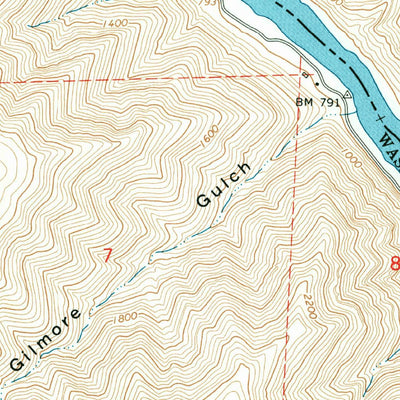 United States Geological Survey Captain John Rapids, ID-WA (1968, 24000-Scale) digital map