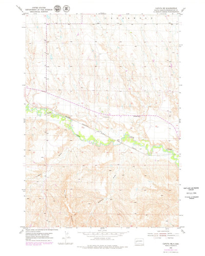 United States Geological Survey Caputa NE, SD (1953, 24000-Scale) digital map