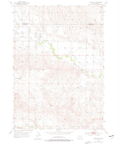 United States Geological Survey Caputa SW, SD (1953, 24000-Scale) digital map
