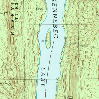 United States Geological Survey Caratunk, ME (1989, 24000-Scale) digital map