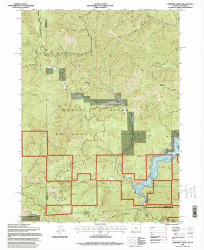 United States Geological Survey Carberry Creek, OR-CA (1996, 24000-Scale) digital map
