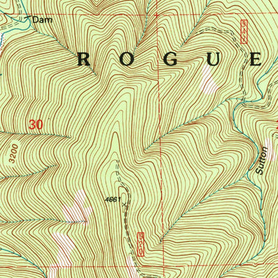 United States Geological Survey Carberry Creek, OR-CA (1996, 24000-Scale) digital map