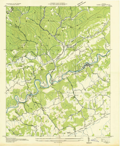 United States Geological Survey Carbo, VA (1934, 24000-Scale) digital map