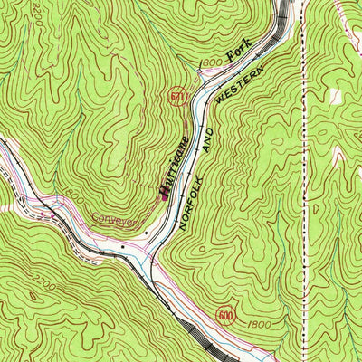 United States Geological Survey Carbo, VA (1958, 24000-Scale) digital map