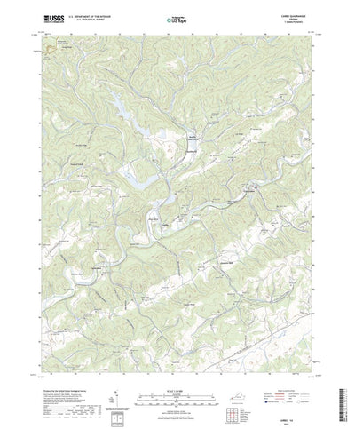 United States Geological Survey Carbo, VA (2022, 24000-Scale) digital map