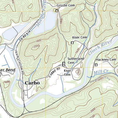 United States Geological Survey Carbo, VA (2022, 24000-Scale) digital map