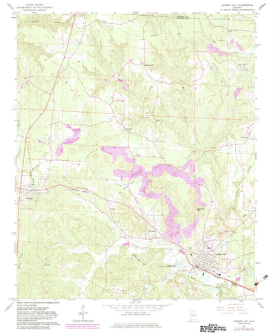 United States Geological Survey Carbon Hill, AL (1967, 24000-Scale) digital map