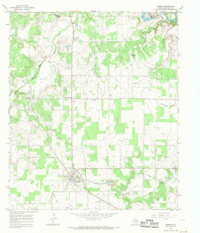 United States Geological Survey Carbon, TX (1966, 24000-Scale) digital map