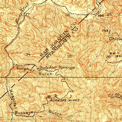 United States Geological Survey Carbona, CA (1922, 62500-Scale) digital map