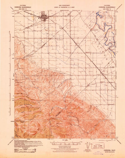 United States Geological Survey Carbona, CA (1942, 62500-Scale) digital map