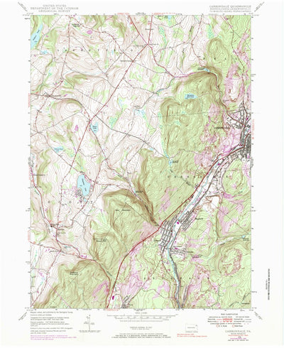 United States Geological Survey Carbondale, PA (1946, 24000-Scale) digital map