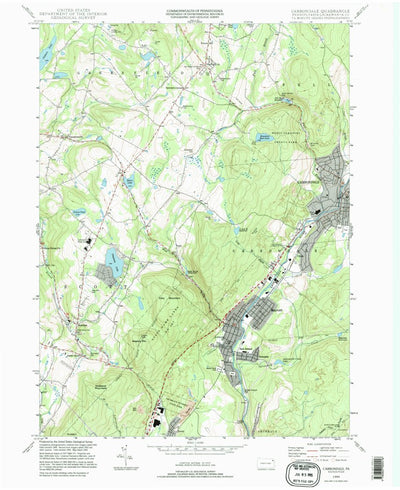 United States Geological Survey Carbondale, PA (1994, 24000-Scale) digital map