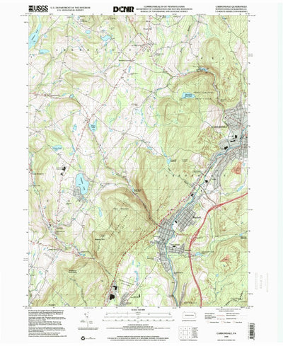 United States Geological Survey Carbondale, PA (1999, 24000-Scale) digital map