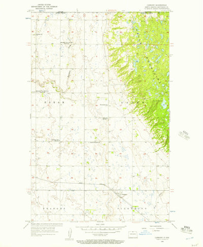 United States Geological Survey Carbury, ND (1956, 24000-Scale) digital map