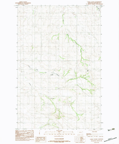 United States Geological Survey Carda Coulee, MT (1983, 24000-Scale) digital map