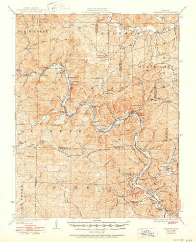 United States Geological Survey Cardareva, MO (1928, 62500-Scale) digital map